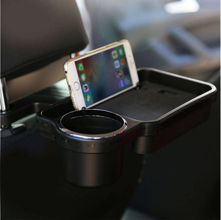 Back Seat Foldable Table Tray With Cup Holder and Stand - Unboxed
