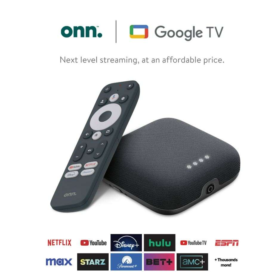 2024 Onn 4K PRO Google 12 Tv OS & Netflix Certified TV Box, All Apps Compatible Plug & Play 3GB Ram