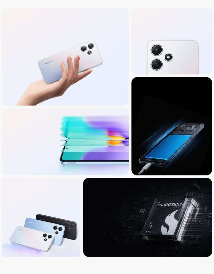 XIAOMI Redmi 12 5G 256GB Polar Blue Mobile Phone Global Rom Android 14  HyperOS