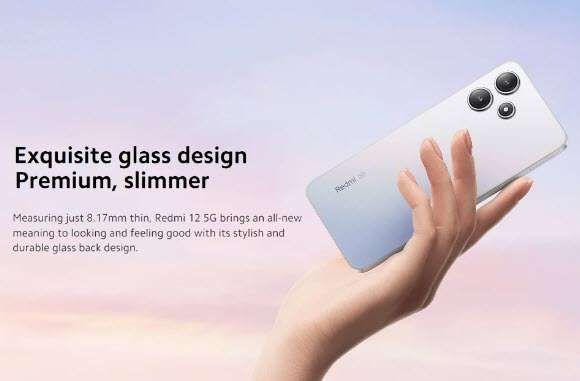 XIAOMI Redmi 12 5G 256GB Polar Blue Mobile Phone Global Rom Android 14  HyperOS