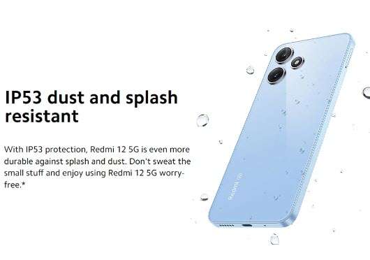 XIAOMI Redmi 12 5G 256GB Polar Blue Mobile Phone Global Rom Android 14  HyperOS