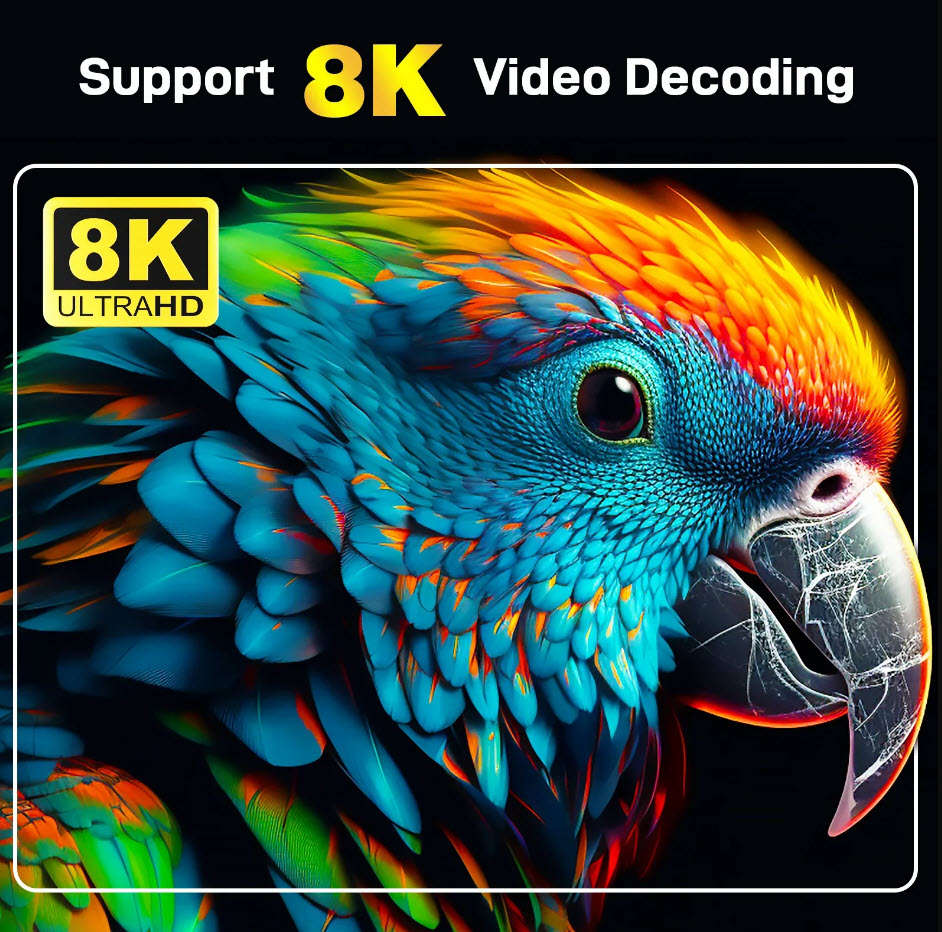 Latest Gen Android 14 8K TV98 with 2GB Ram TV Box & ATV OS,  S905W2 Cpu Dual Band WiFi, BT5.2