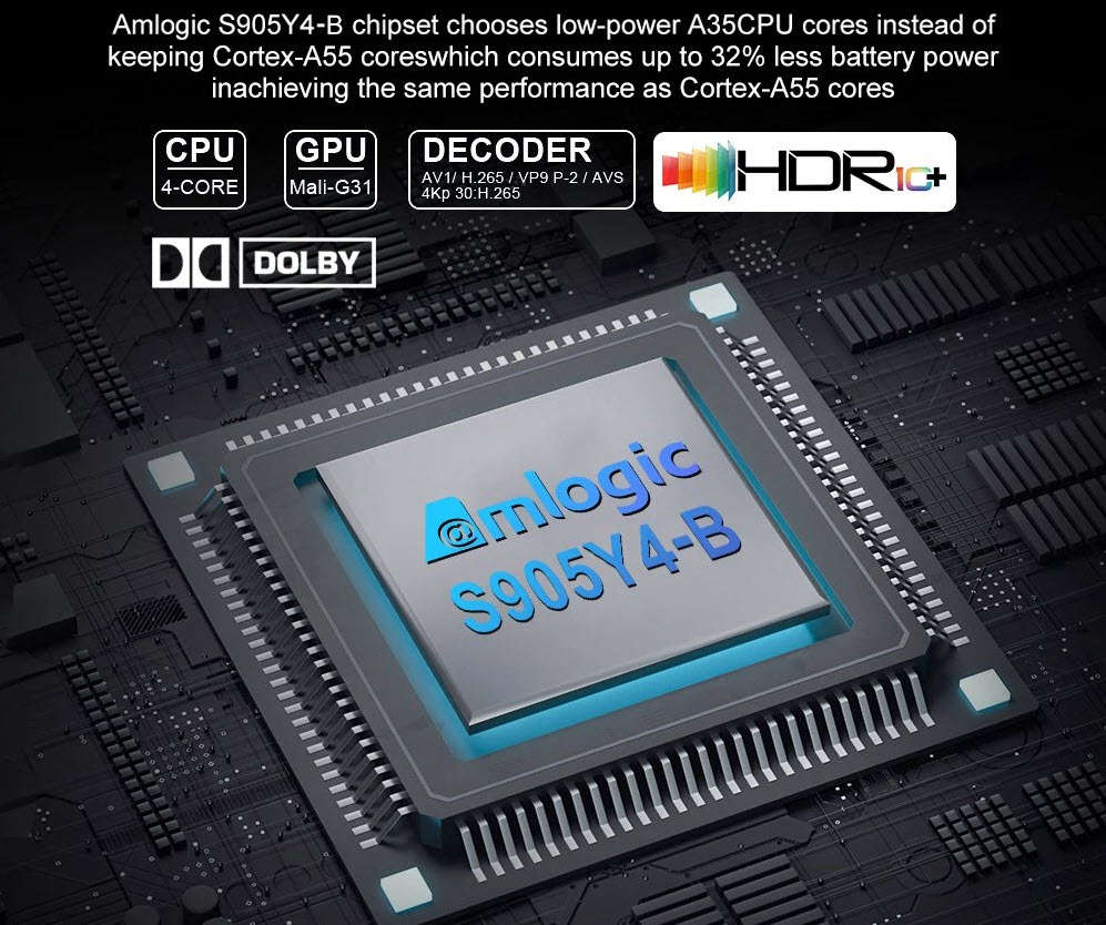 D Color GD2 Android 12 Google Netflix Certified Google TV Box OS Supports 2GB 32GB Storage