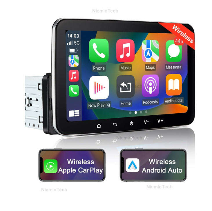 7 Inch single Din Android 13 OLED Touch Screen Radio, Supports Android Auto, Carplay