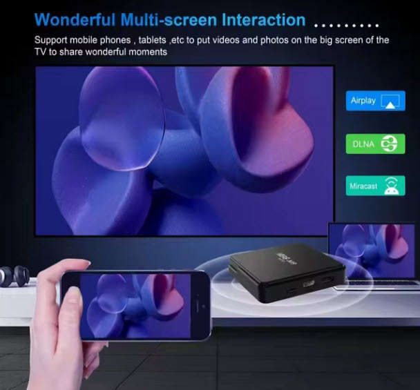 M98-M9 Smart TV Box. Google AI Assistant, 16GB Storage, 2GB DDR3 Ram