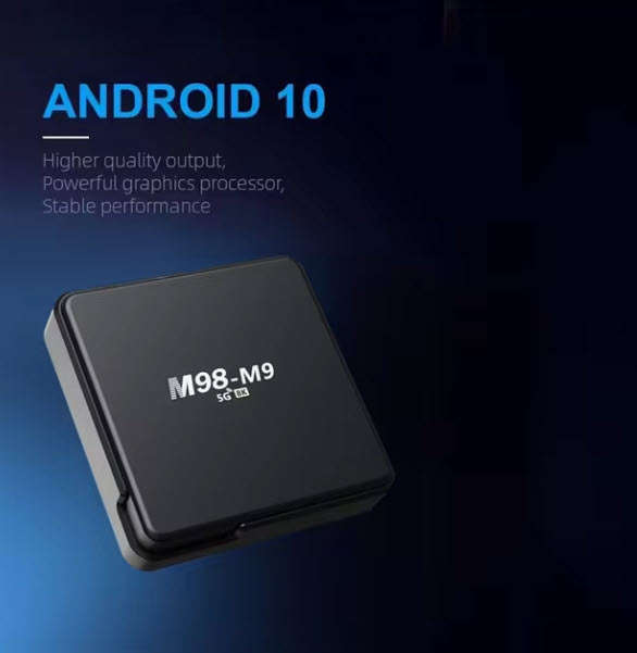 M98-M9 Smart TV Box. Google AI Assistant, 16GB Storage, 2GB DDR3 Ram