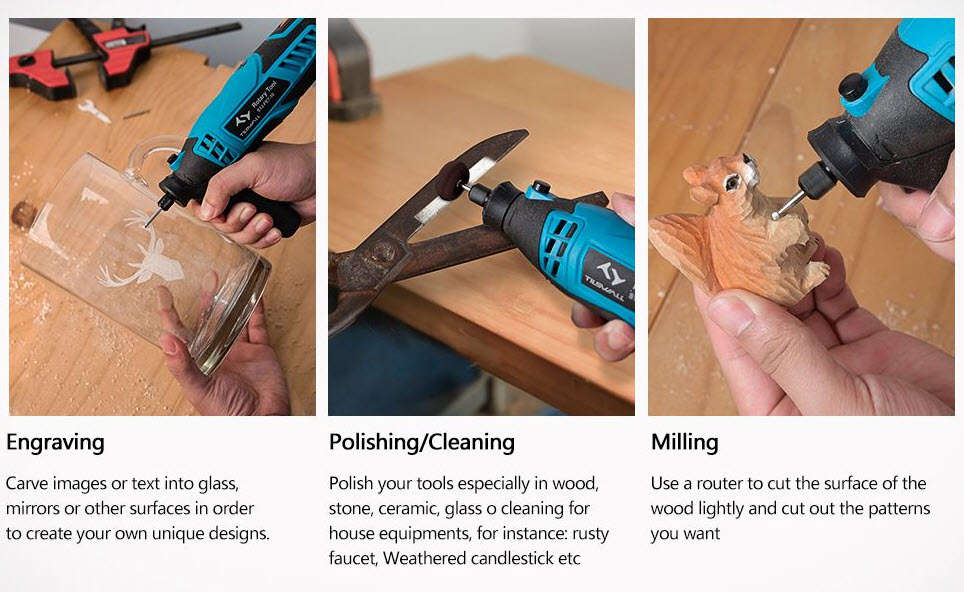 99-Pieces Multifunctional Mini Rotary Die  Pencil Grinder Kit