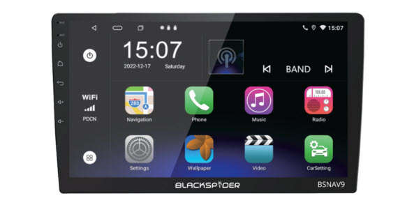 Blackspider  Android BSNAV9 9 Inch Wireless Apple CarPlay Android Auto Radio FREE reverse CAM