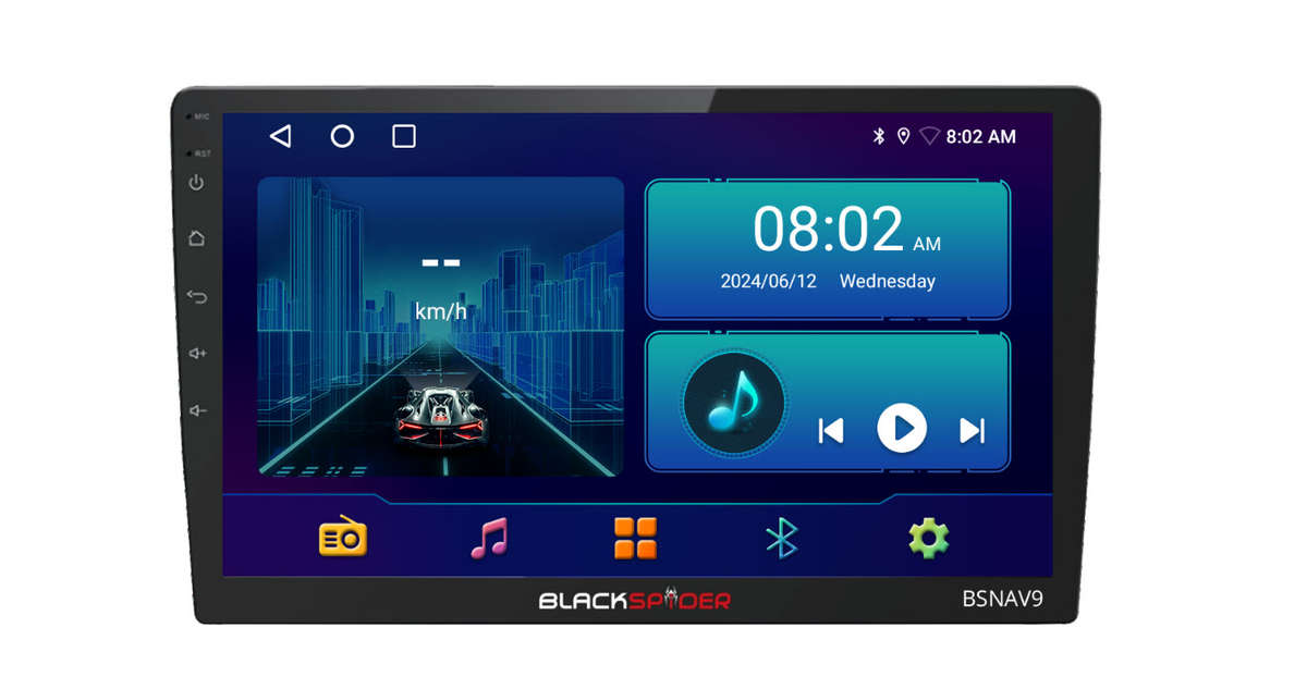 Blackspider  Android BSNAV9 9 Inch Wireless Apple CarPlay Android Auto Radio FREE reverse CAM