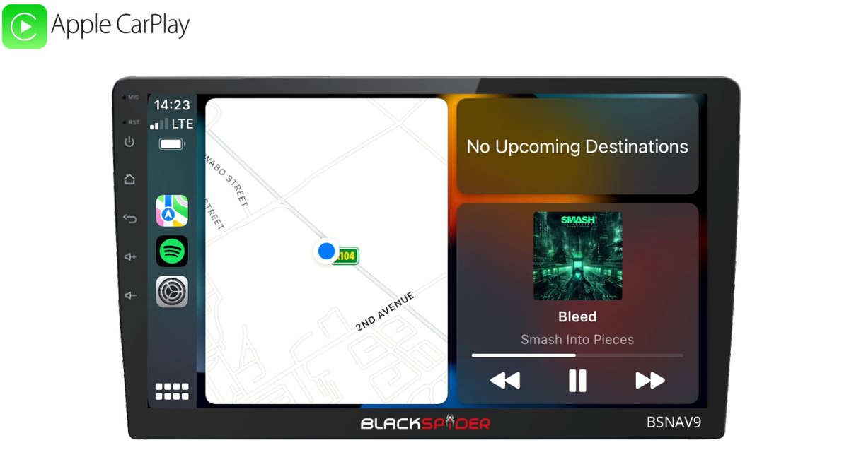 Blackspider  Android BSNAV9 9 Inch Wireless Apple CarPlay Android Auto Radio FREE reverse CAM