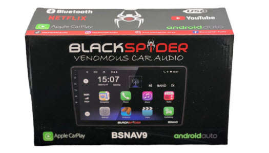 Blackspider  Android BSNAV9 9 Inch Wireless Apple CarPlay Android Auto Radio FREE reverse CAM