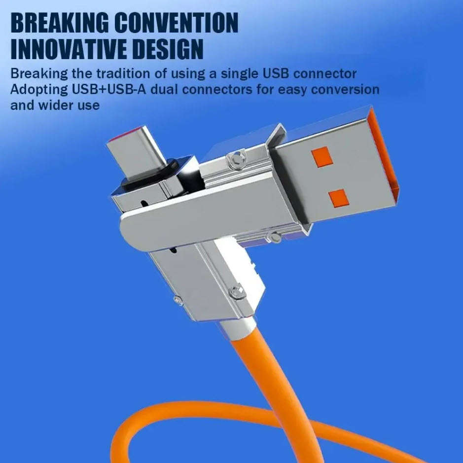 6A 120W USB Two-to-three Super Fast Charging Data Cable Efficient Convenient Multi Quick Charge