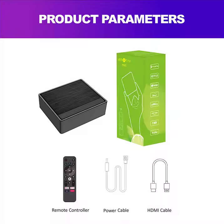 Android 12.0 Lemon Mini Allwinner H618 Quad-Core 64bit 2GB RAM 16GB ROM with 5G WiFi 4K HD TV Box