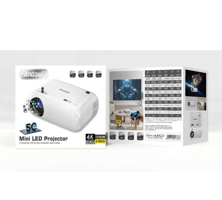 4K LED lamp projector with Ultra HD resolution  Andowl Q-HD220