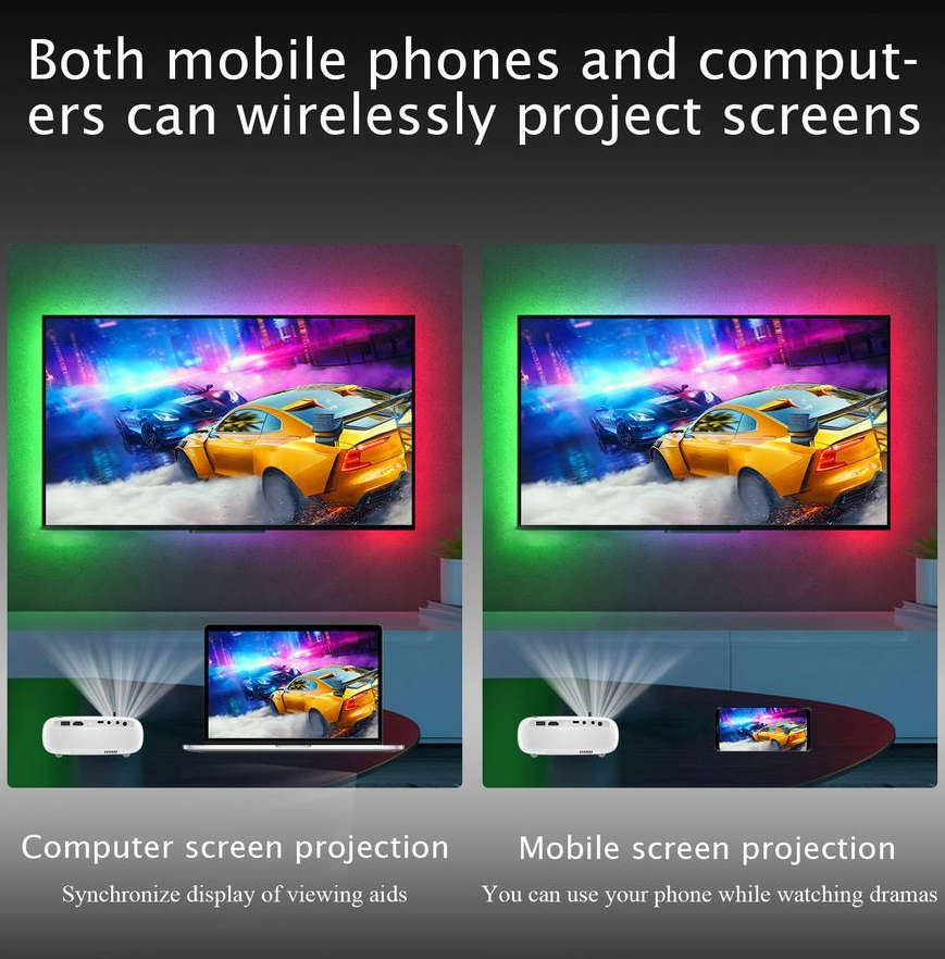 4K LED lamp projector with Ultra HD resolution  Andowl Q-HD220