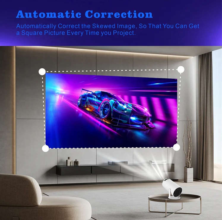 HY300 Smart Portable Projector Android 11.0 System 120 Lumen Wi-Fi 6E