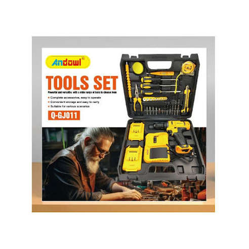 Cordless Lithium Battery Electric Drilling Screwdriver Bits Set Q-Gj011