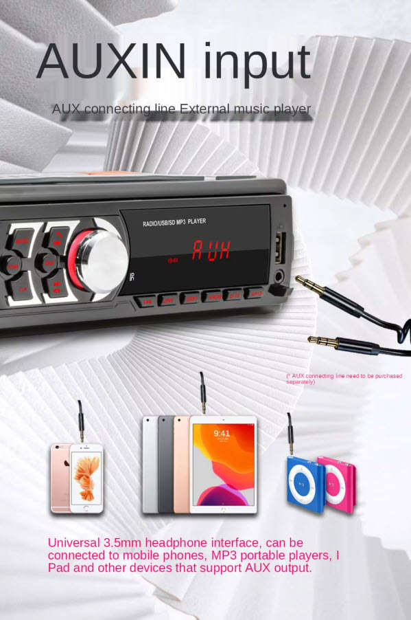 Digimark Single Din Car Radio MP3 Player Auto Bluetooth Wireless FM Radio Music Player
