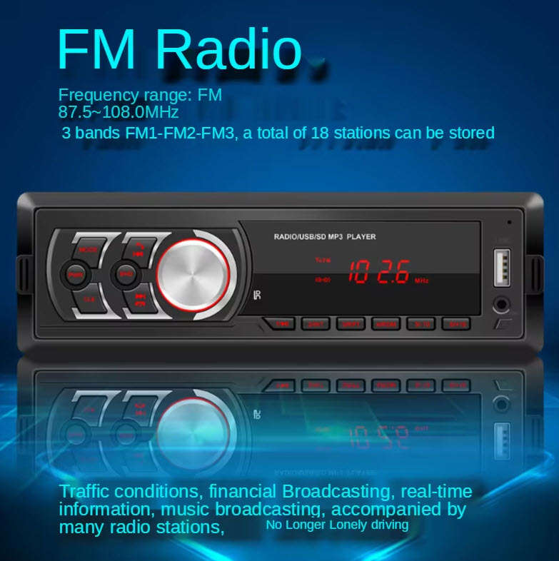 Digimark Single Din Car Radio MP3 Player Auto Bluetooth Wireless FM Radio Music Player