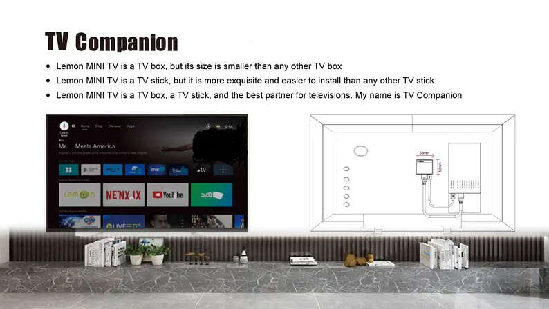 Android 12.0 Lemon Mini Allwinner H618 Quad-Core 64bit 2GB RAM 16GB ROM with 5G WiFi 4K HD TV Box