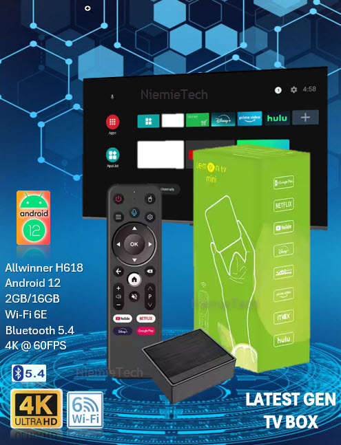 Android 12.0 Lemon Mini Allwinner H618 Quad-Core 64bit 2GB RAM 16GB ROM with 5G WiFi 4K HD TV Box