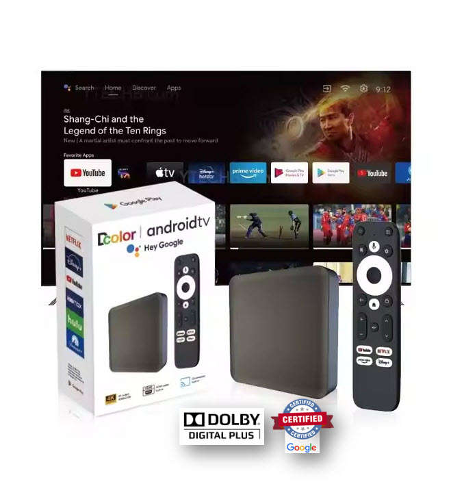 Google Certified GD2 Android TV Box 2GB RAM 32GB ROM 12 TVOS Supports Dolby Digital