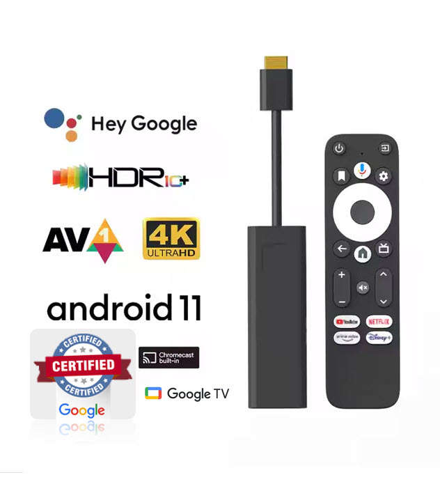 D Color GD1 Android 11 Google Netflix Certified Google TV OS Stick Supports 2GB 16GB