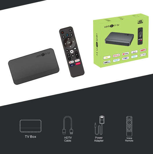 Android 12.0 Lemon Allwinner H618 Quad-Core 64bit 2GB RAM 16GB ROM with 5G WiFi 4K HD TV Box