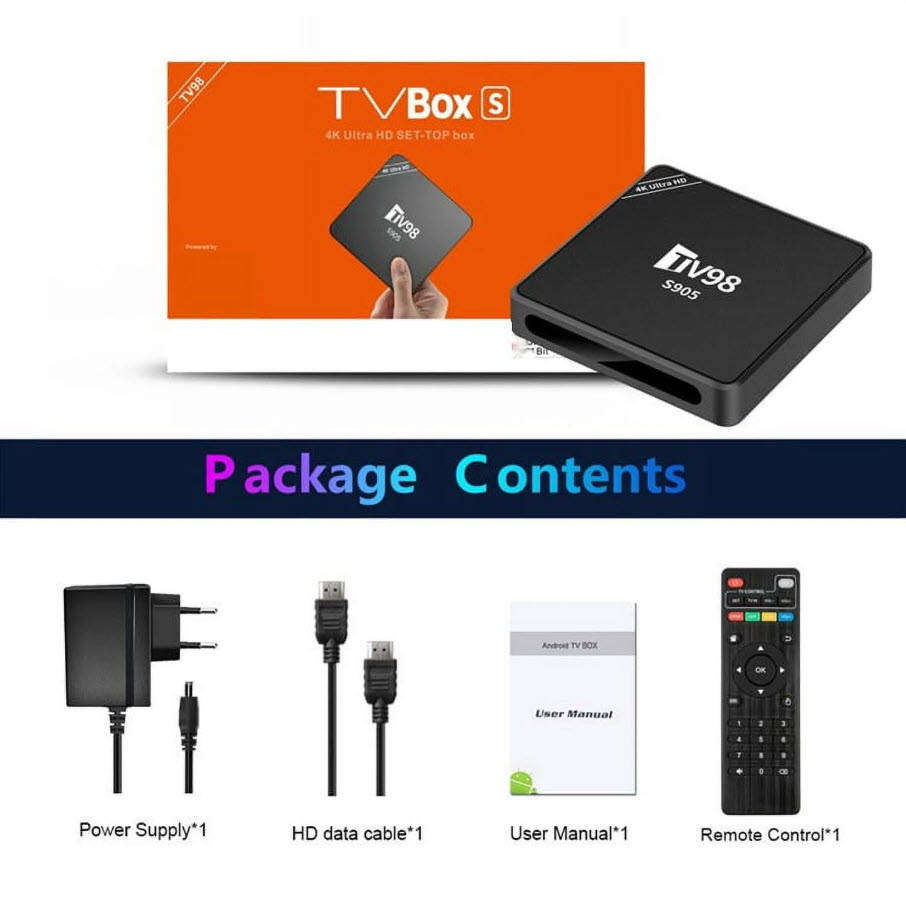 Android 15 Tv98 S905 Tv Box with Wi-Fi 6e Ultra Fast Wi-Fi speed