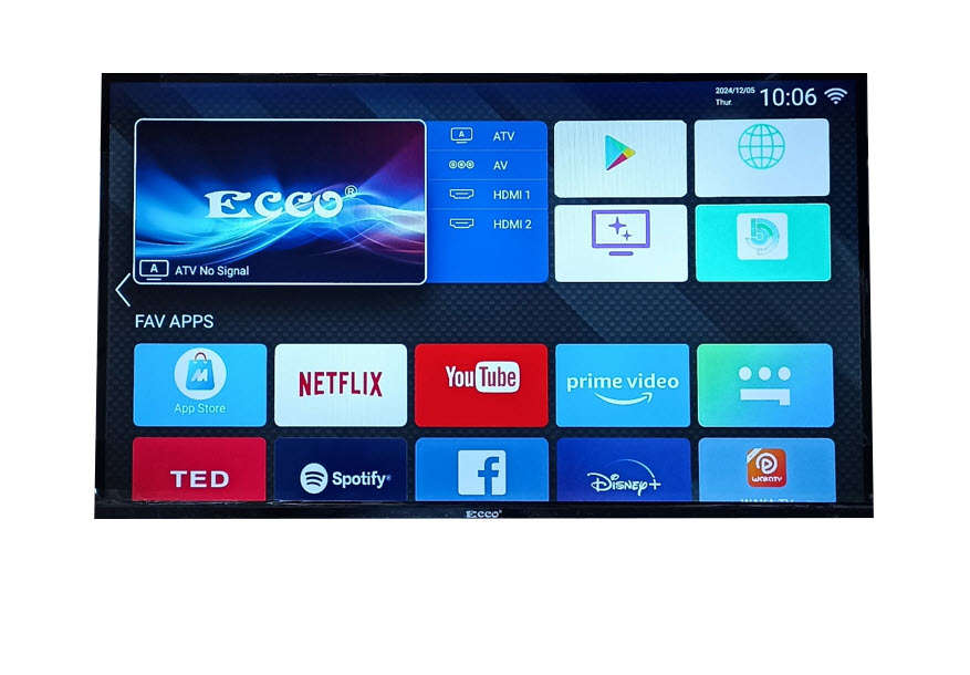 New Frameless 32inch Ecco Smart HD Ready LED Tv