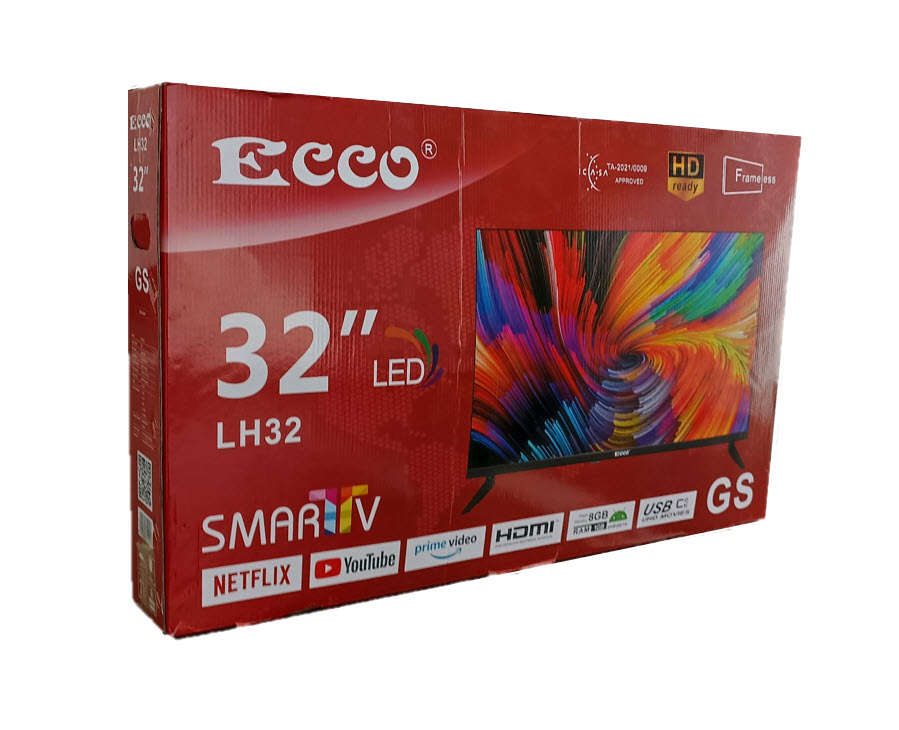 New Frameless 32inch Ecco Smart HD Ready LED Tv