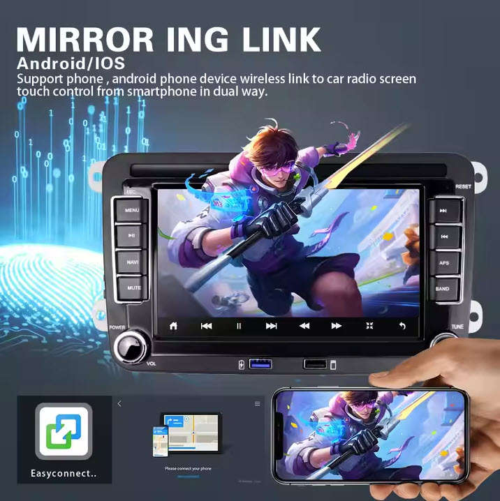 VW/Golf 5/6/Touran/Passat/Jetta Double Din Android Car Radio 7" Autoradio WIFI GPS USB