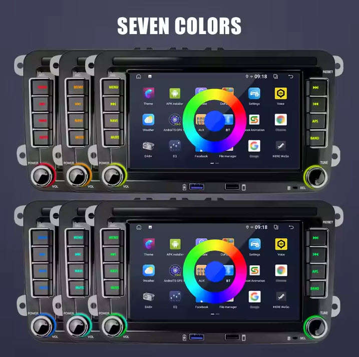 VW/Golf 5/6/Touran/Passat/Jetta Double Din Android Car Radio 7" Autoradio WIFI GPS USB