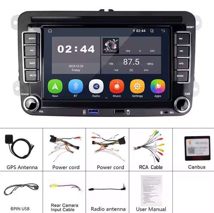 VW/Golf 5/6/Touran/Passat/Jetta Double Din Android Car Radio 7" Autoradio WIFI GPS USB