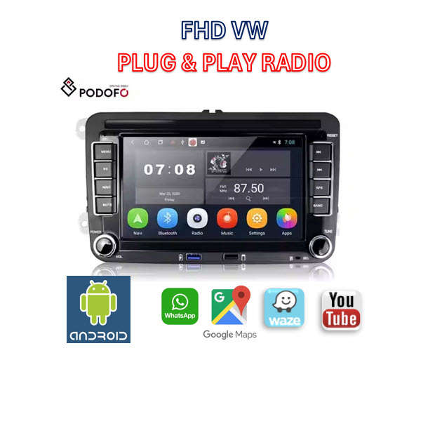 VW/Golf 5/6/Touran/Passat/Jetta Double Din Android Car Radio 7" Autoradio WIFI GPS USB