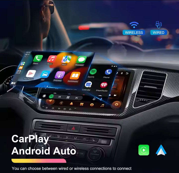 9'' Android Car Radio2+64G CarPlay Android Auto Car Stereo with GPS WIFI FM RDS For VW/Skoda/Golf