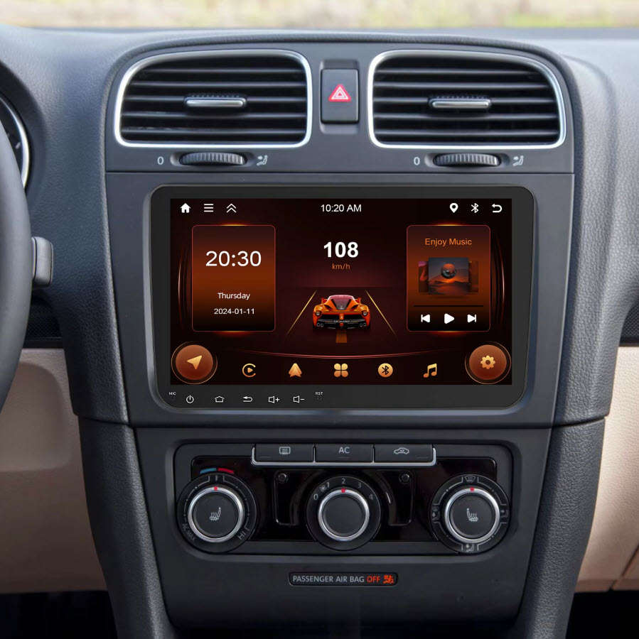 9'' Android Car Radio2+64G CarPlay Android Auto Car Stereo with GPS WIFI FM RDS For VW/Skoda/Golf