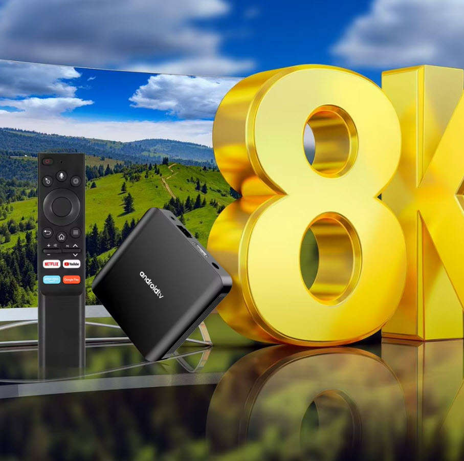 Latest Gen Android 14 8K TV98 with 2GB Ram TV Box & ATV OS,  H313 Cpu Dual Band WiFi, BT5.2