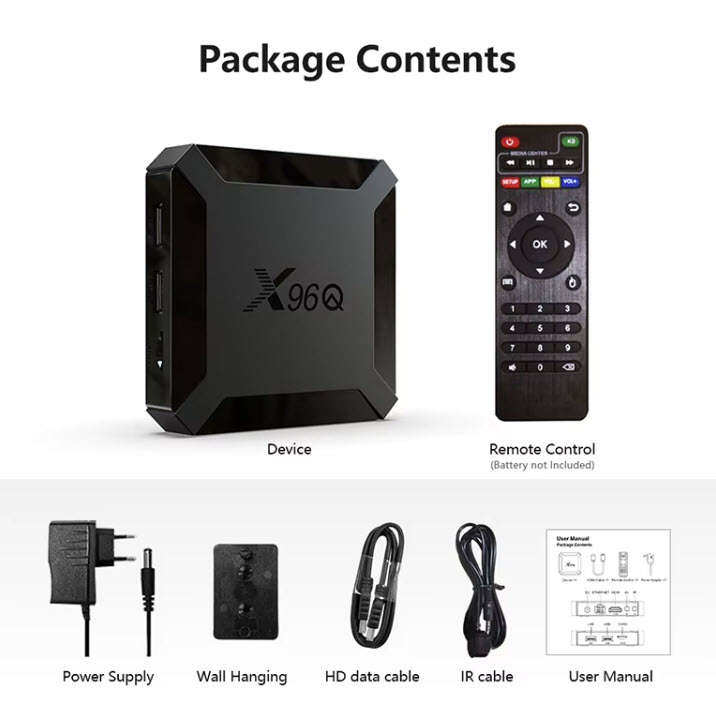 Original X96Q Allwinner H313 Quad-Core 64bit Android Tv Box 16GB Rom