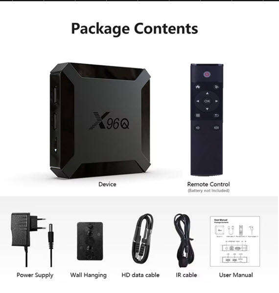 Original X96Q Allwinner H313 Quad-Core 64bit Android Tv Box 16GB Rom