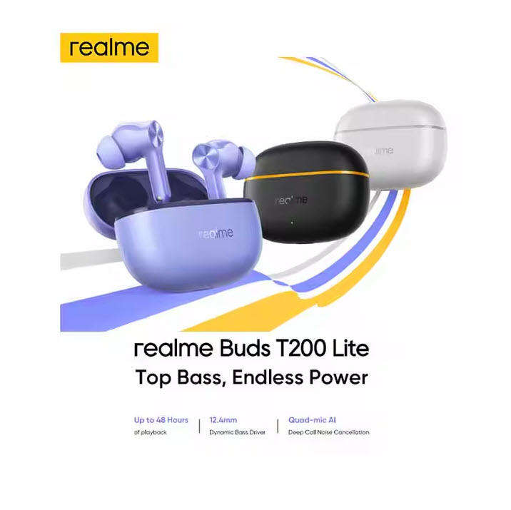 Realme Buds Purple BT in Ear Earbuds,4 Mic, AI ENC 4 Calls,48 Hours Playback with  Fast Charging