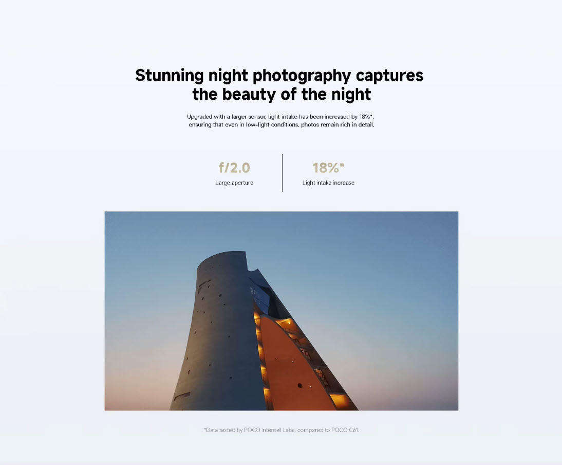 Desert Gold Xiaomi Poco C71 128GB Mobile Phone 120hz Screen Global Version