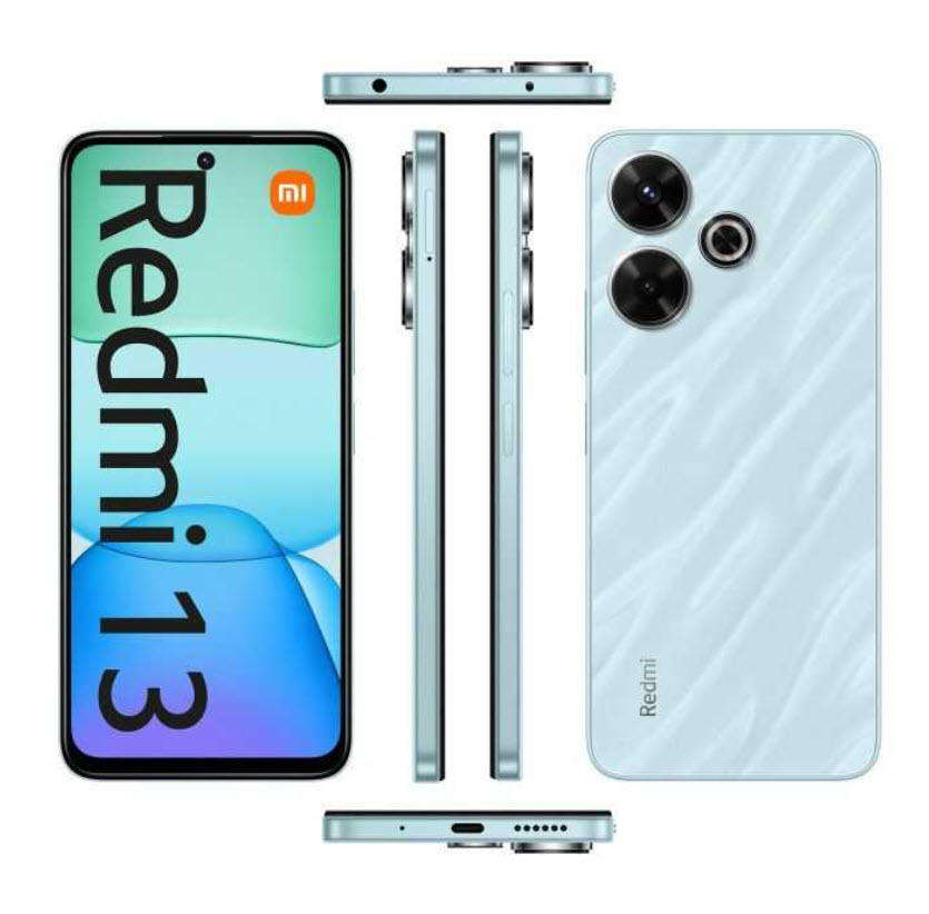 Ocean Blue Xiaomi Redmi 13 6.8 inch 90Hz Display 128GB Mobile Phone