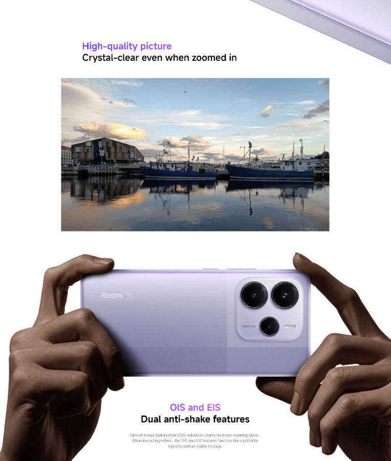 Midnight Black Xiaomi Redmi Note 14, NFC 6GB/128GB 120Hz AMOLED Screen