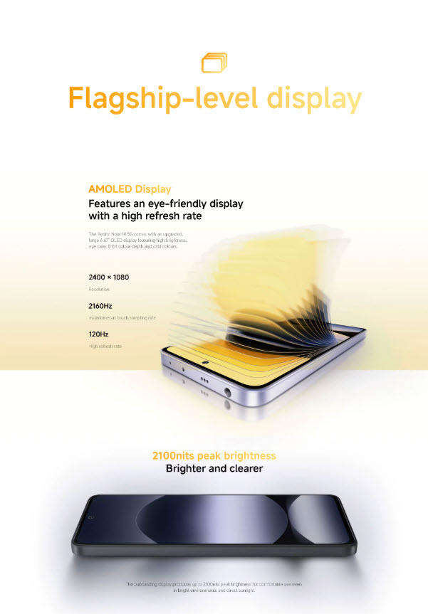 Midnight Black Xiaomi Redmi Note 14, NFC 6GB/128GB 120Hz AMOLED Screen