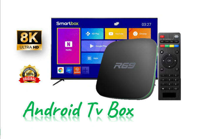 TV Box R69 Android 14 Dual Wifi 2.4G&5G Ram 2GB Rom 16GB Media player