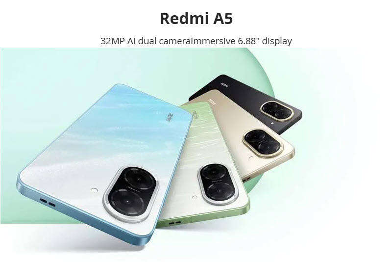 Ocean Blue Xiaomi Redmi A5 Dual Sim 128GB up to 1TB expansion - 6.88 120Hz Display