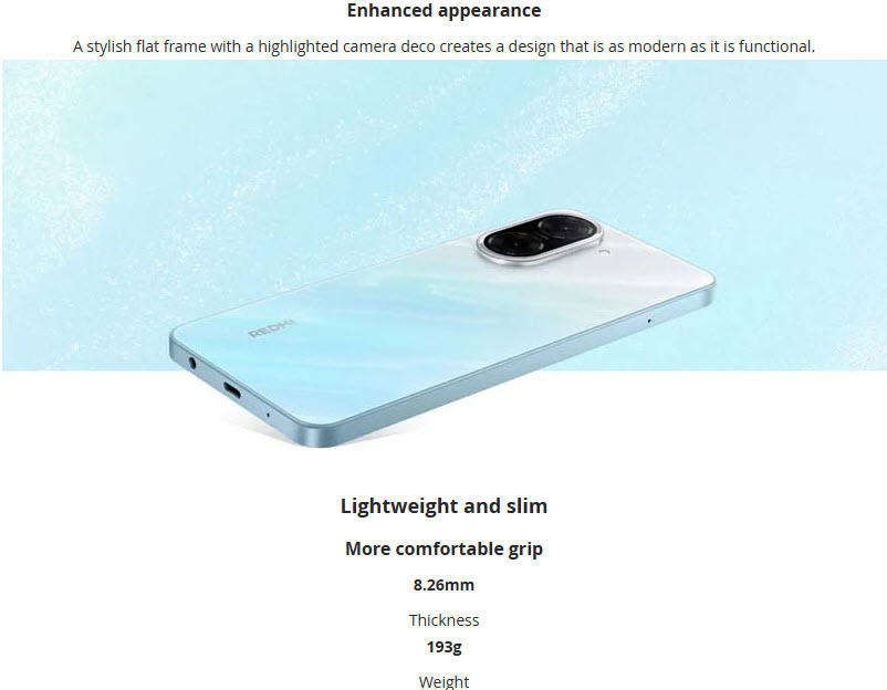 Ocean Blue Xiaomi Redmi A5 Dual Sim 128GB up to 1TB expansion - 6.88 120Hz Display