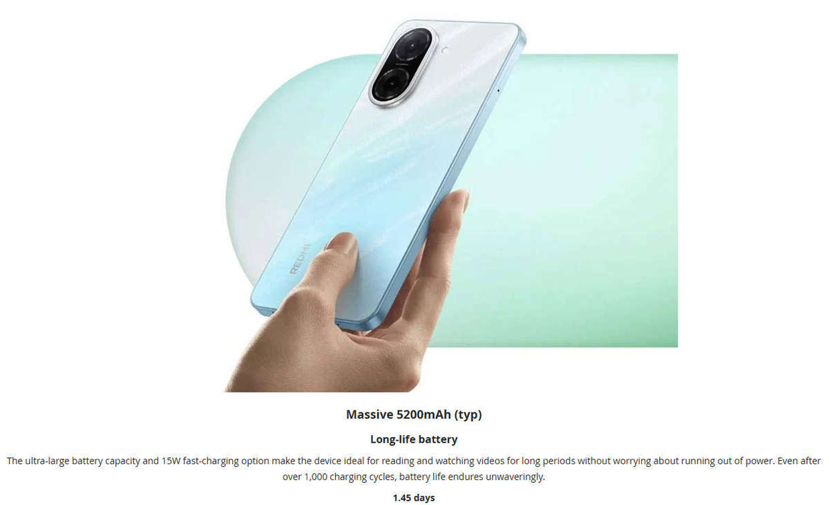 Ocean Blue Xiaomi Redmi A5 Dual Sim 128GB up to 1TB expansion - 6.88 120Hz Display