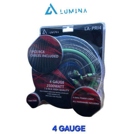 LUMINA LA-PRI4 AMPLIFIER 4 GAUGE WIRING Hardwire Kit